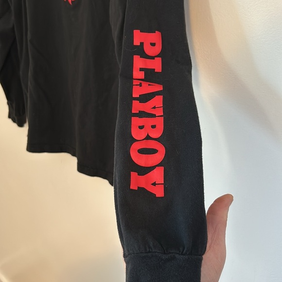 Playboy x Pacsun Long sleeve Black Shirt for Men or Women with sleeve Logo Sz Sm - Picture 4 of 7